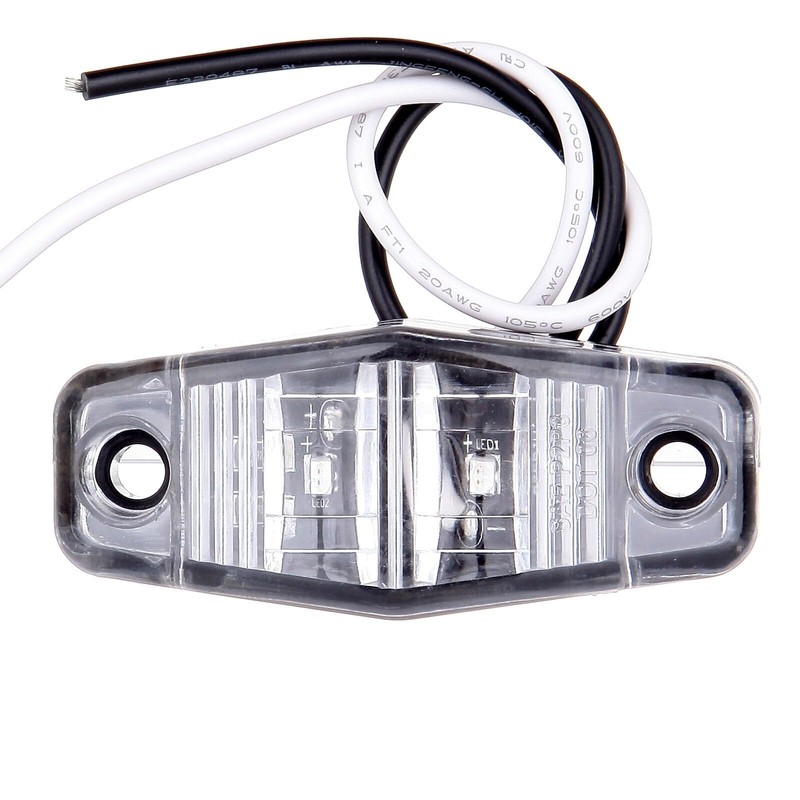 LBRST 2.5" Clear Lens LED Truck Trailer Oval Red Side