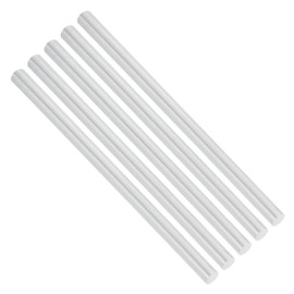 sourcing map 5pcs 3/8"(9.5mm) Diameter 6061 Aluminum Round Rods 8"(204mm) Length Aluminum Solid Bar for Industrial CNC, DIY Craft, Robotics, Silver