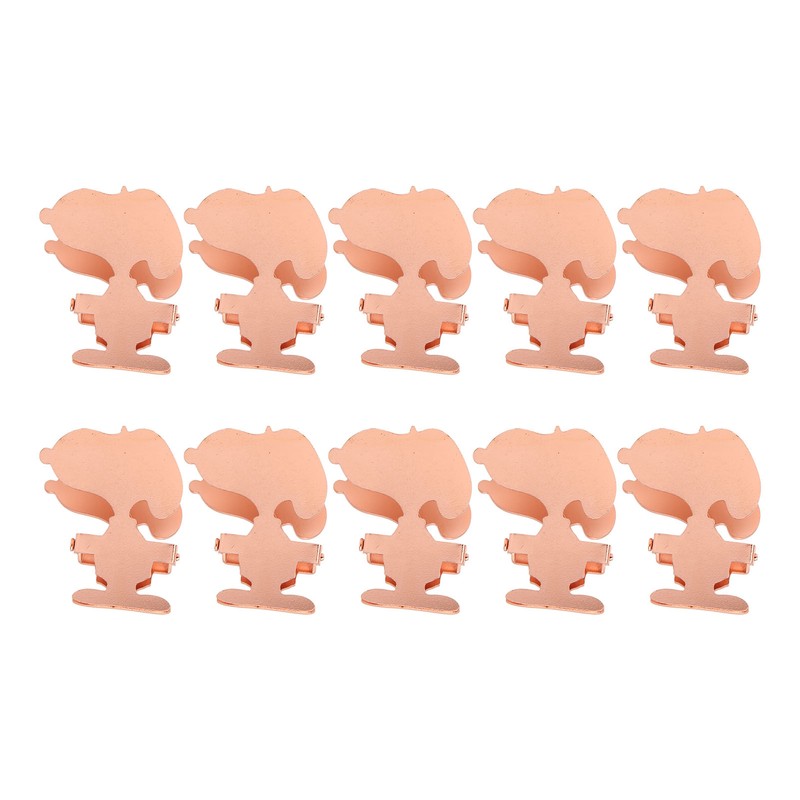10pcs Metal Binder Clips Innovative Cartoon Cute Shape Electroplated Rustproof