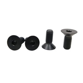 RISON Titanium Bolts M4 x 0.7 x 15 mm Hexagon Socket Countersunk Screws GR5 Flat Head Bolts Black Titanium Countersunk Bolts TC4 Titanium Allen Key Bolts for Bicycle MTB Pack of 5