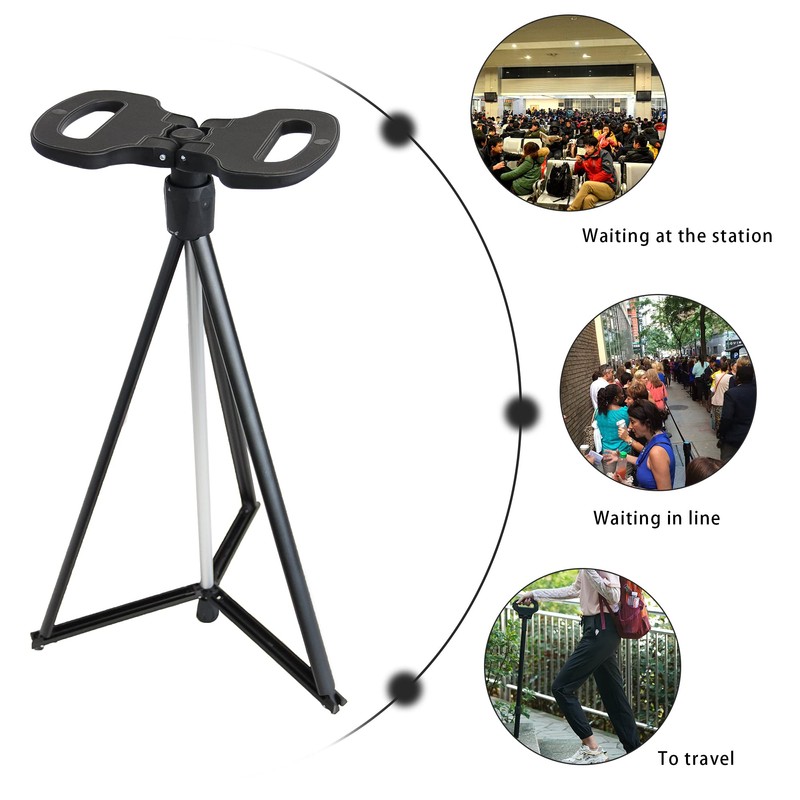 ALEVMOOM Walking Cane with Seat,Portable Folding Cane,Crutches Stool for Adults,Lightweight