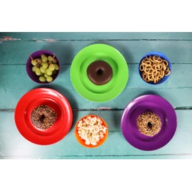 Harfield Green Pack of 4 Children's Dinner Dessert Plates 21.5cm Reusable BPA Free Plastic Shatterproof Tableware (Green)