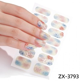 [Overseas] Magnet Gel Nail ZX Hydrogel Free Cubic Bornite Nail Sticker Waterproof Coil Coating Nail Patch Free Size/ZX3 823 30ea