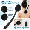 Silicone Back Scrubber Brush for Shower – Long Handle Double-Sided