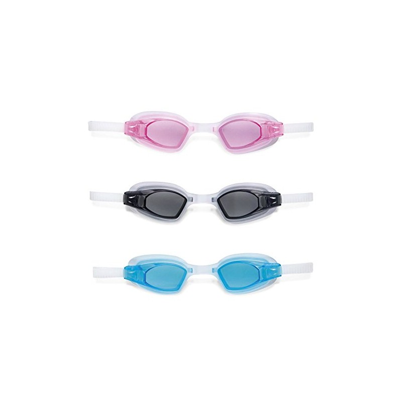 Intex 55682 Style Goggles, Black/Light Blue/Pink