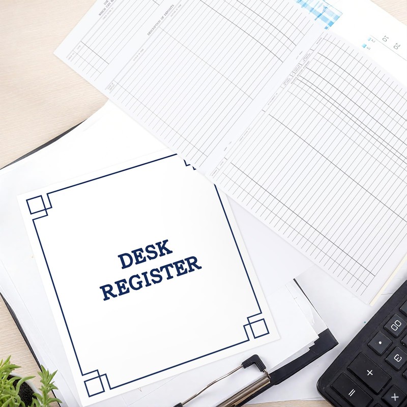 Kosiz 5 Pcs Large Check Registers for Desk Transaction Registers
