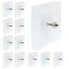 Moicstiy Adhesive Hooks Screw Hanging Wall Hooks Transparent Waterproof Reusable