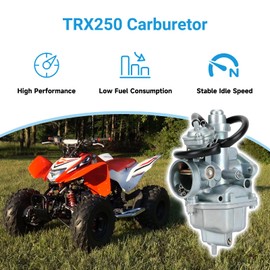 EOPOAYI Recon 250 Carburetor Carb Kit Compatible with TRX 250 TRX250 Fourtrax TRX250EX TRX250TM TRX250TE TRX250ES TRX250ER 1997-2001 2002-2007 ATV Quad 4 Wheeler Parts with Fuel Valve Petcock