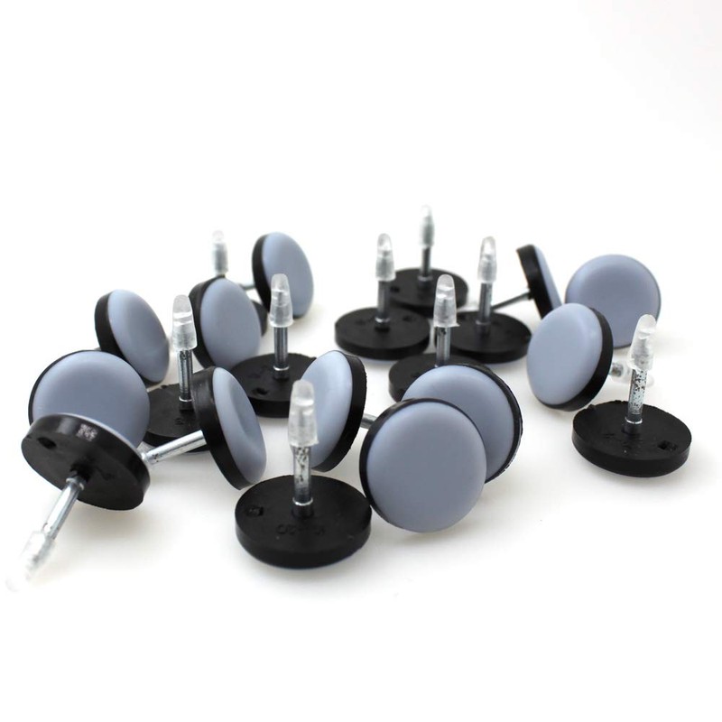 16pcs Nail-in PTFE Teflon Furniture Glides 22mm for Tables and