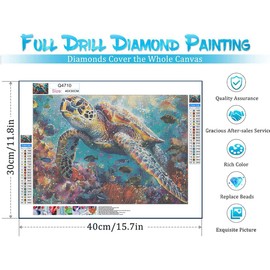 DOTSOPS Diamond Painting Kits Art Adults Painting Kit Crafts DIY 5D Diamond Art Packs Kits Full for Adults Beginner Home Wall Decoration Gift 11.8x15.7 Inches (4 Pack Marine Animal)