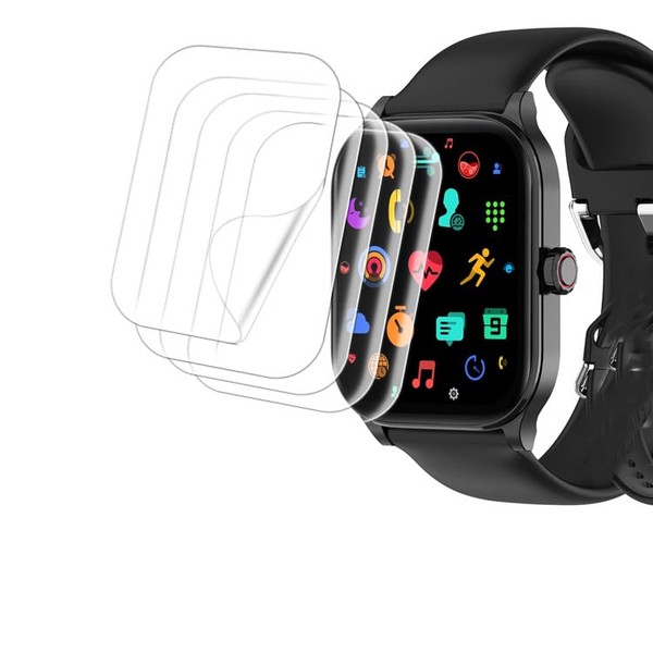 Tznzxm [5 Pack] Compatible with Othalne Smartwatch P68 Screen Protector,