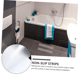 KONTONTY 10-Pack Anti Bathtub Tape Non-Skid Floor Strips for Safety Frost-Design Shower Safety Tape Easy Peel Stick Peva Material Non Sturdy