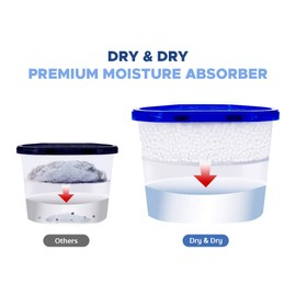 Dry & Dry 8 Boxes [Net 10 Oz/Box] Premium Moisture Absorbers & Musty Odor Eliminator Dehumidifier to Control Excess Moisture for Basements, Closets, Bathrooms, Laundry Rooms. Moisture Absorbers