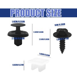 GolThd 101PCS Plastic Fastener Retainer Clips, Grommet, Engine Under Cover Fender Push Pin Rivets, OE 90159-60477 90467-07201 90189-06193, Compatible with Toyota, Camry, Corolla, Lexus