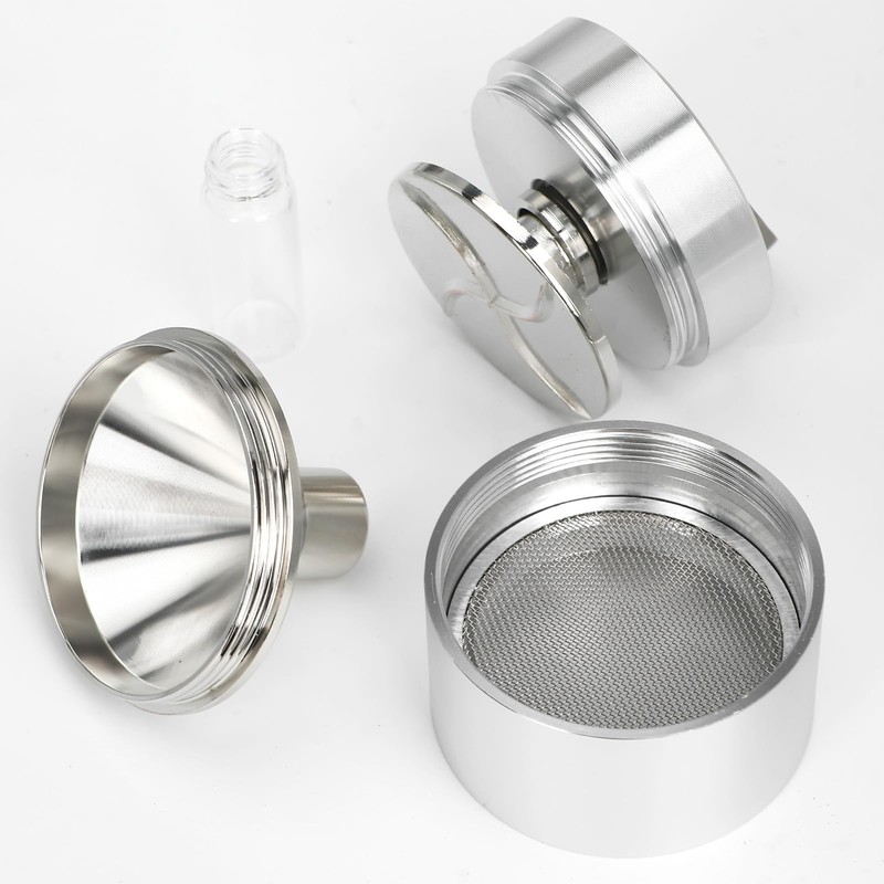 Grinder【Superfine Grinding】aluminum alloy Pepper Grinder Set, Silver 2.2 inch
