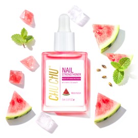 CHUCHU Nail Growth and Strengthener - Watermelon Scent Nail Repair Moisturizing Treatment - Natural Jojoba Vitamin B & E Cuticle Oil for Dry Cracked Nails
