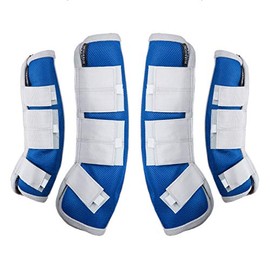 Harrison Howard Horse Fly Boots Horse Leg Guards Set of 4 -Aquamarine (Full)
