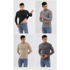 Olankaro Mens Mock Turtleneck Long Sleeve Shirts Basic Comfy Turtle