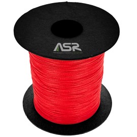 ASR Outdoor Genuine USA Kevlar Utility Cord 200lb Hobby Sport Paracord Line, 50ft Red