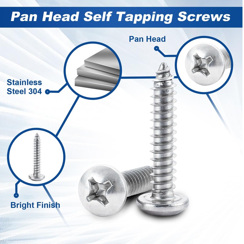 #14 x 3/4" Pan Head Self Tapping Screws Sheet Metal