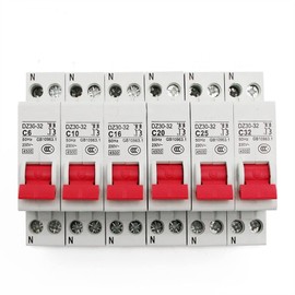 Circuit Breaker DZ30-32 DPN 1p+n Mini Circuit Breaker MCB 6a 10a 16a 20a 25a 32a DIN Rail MONTOUT Cutout Miniature Household Air Switch DIY (Size : 6A)