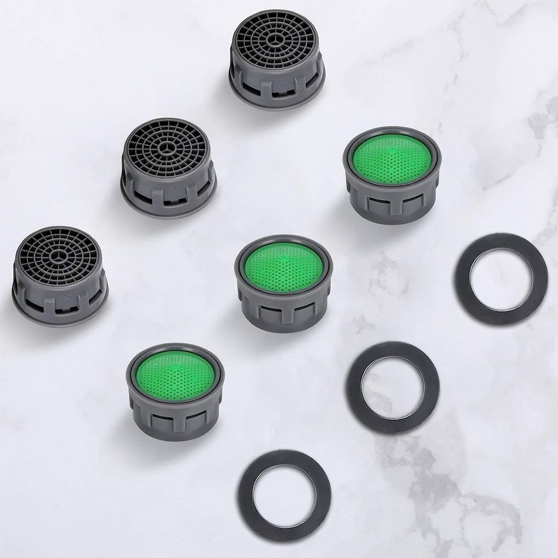 20 Sets Kitchen Faucet Aerator Replacement with Gasket Flow Restrictor