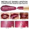 OULAC Lipstick, Metallic Shine Finish, No Grainy Feeling, Long-Lasting Moisturisation,
