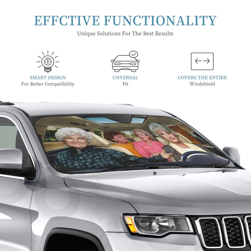 Funny Windshield Sun Shade Foldable Sunshade for Car Windshield Covers