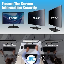 JQZWXX Acrylic Computer Privacy Screen Filter High Clarity Anti Glare Monitor Protector Anti-UV Anti-Blue Light Anti-Scratch 22-27 Inch Protector Film - Hanging Type Traceless / 27Inch/612.6x356mm