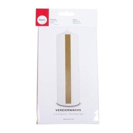 RAYHER HOBBY Rayher 3103806 Verzierwachs, gold hochglänzend, Verzierwachsplatte 20 x 10 cm, Wachsfolie zum Kerzen verzieren, Kerzenwachs, Wachsfolie