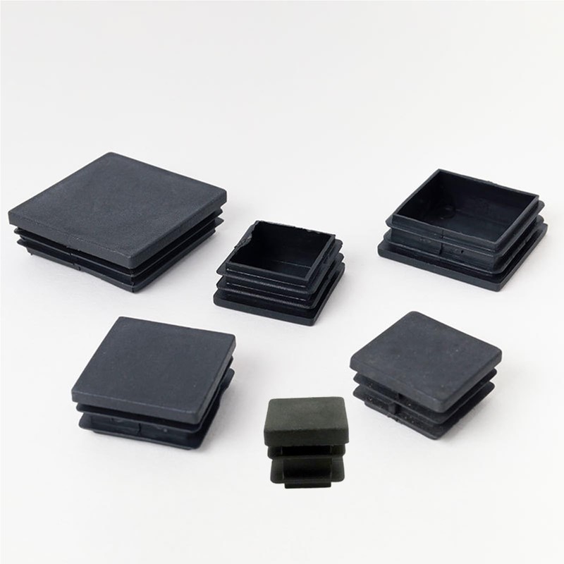 4pcs Square Pipe Cap Tube Cap Square Pipe Cap End