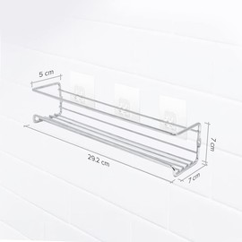 joeji's Kitchen Spice Rack, Wall Shelf, Metal, 2 Pieces, Kitchen Shelf - Spice Holder, Kitchen, Wall Shelf for Kitchen