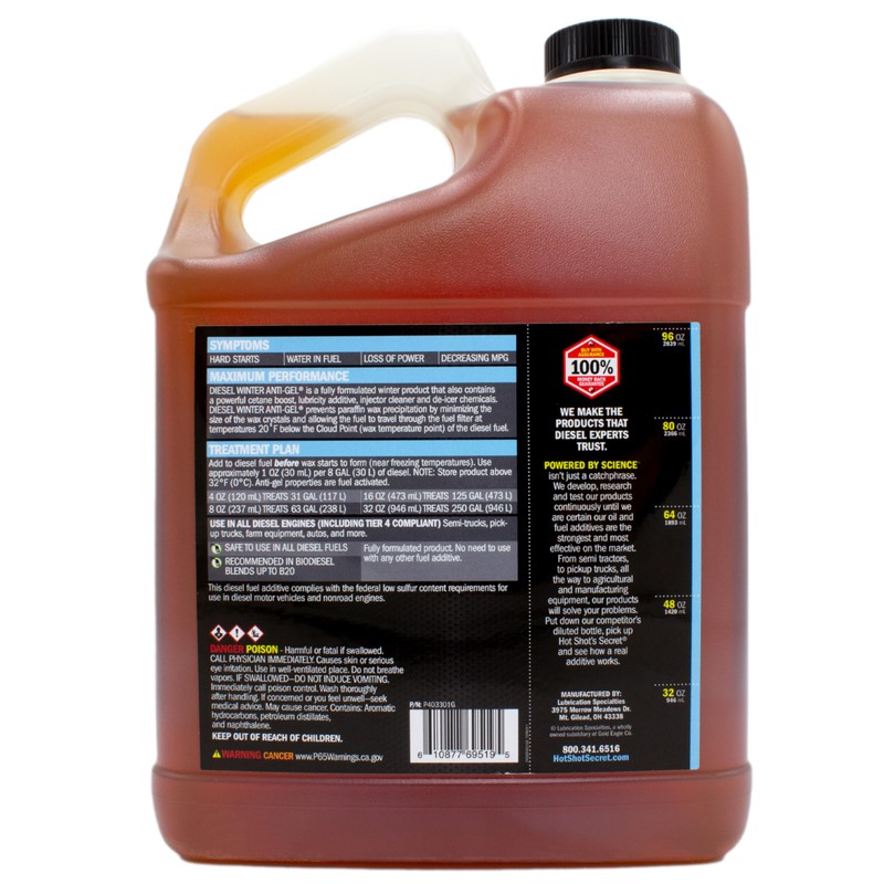 Hot Shot's Secret Diesel Winter Anti-Gel Fuel Treatment 1 Gallon