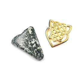 J. C. Walsh & Sons Wishing Stone for Love Made of Irish Connemara Marble and Celtic Brooch Pin