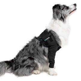 Suitical Recovery Sleeve for Dogs | Double Sleeve Front Leg Protection After Surgery | Dog Sleeve to Stop Licking | Chest Circumference 21.3”- 26.8” | Sleeve Length 10.2” | M | Double Sleeve