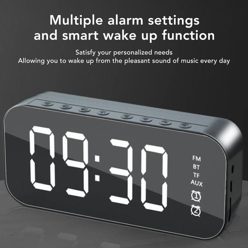 Bluetooth Speaker Alarm Clock Retro Small Multi Functional Desk Subwoofer