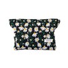 Coubeau Cotton Fabric with Embroidery Flowers - Cosmetic Bag, Portable,
