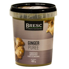 Bresc Ingwer-Püree - 2x 450g - veganes Ginger-Püree aus frischem Ingwer, authentisch asiatisch zum Würzen, ideal für Wok-Gerichte orientalische Suppen Saucen Desserts, feine Konsistenz