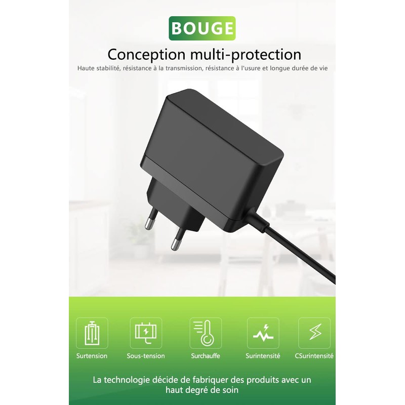 Bouge Karcher Window Wv50 Charger 5.5V Charging Cable Compatible with