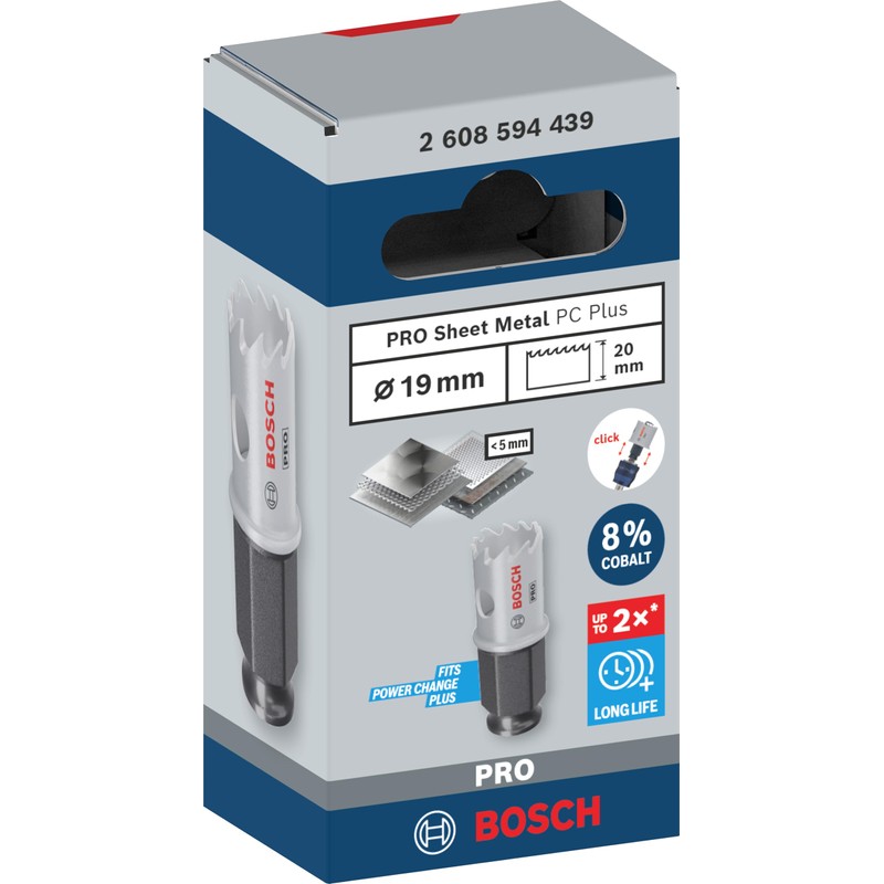 Bosch 1 x Pro Sheet Metal Power Change Plus Hole