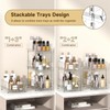 HIHEGD HIHEGD 2-Tier Bathroom Organizer with Dividers, Clear Under Sink