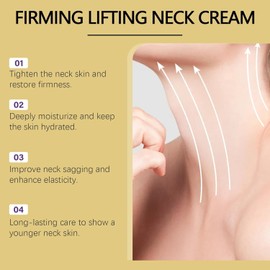 AH-8 Firming Neck Cream, Tighten and Lift Neck Cream with Double Roller Massage, Reduce Wrinkles Fine Lines And Double Chin, Firm and Lift Sagging Skin 120g