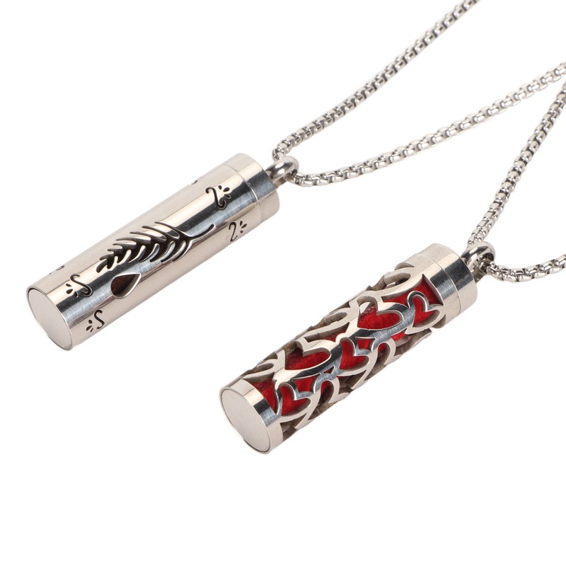 Aromatherapy Necklaces Stainless Steel Stress Relief Essential Oil Diffuser Necklace