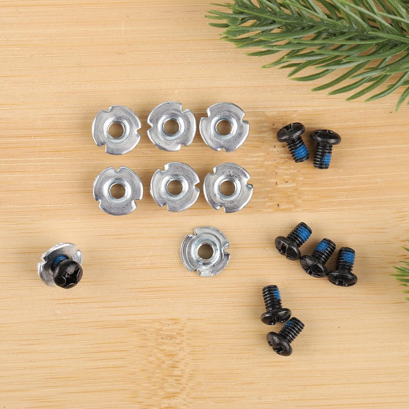 16pcs Snowboard Binding Screw Set, M4x7.5mm Snowboard Binding Hardware Metal