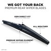 ClixWipers 16" Rear OEM Wiper Blade Replacement for Toyota Sienna