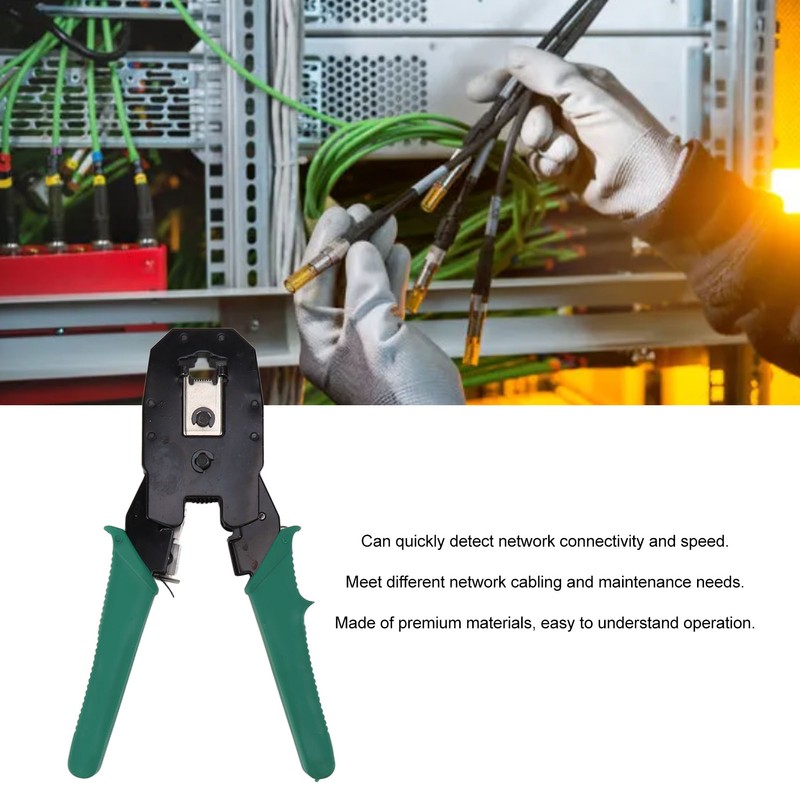 RJ Crimping Tool Kit Network Cable Ethernet Jack Pass Crimper