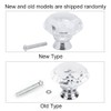 16Pcs Crystal Glass Cabinet Knob Diamond Shape 40mm Drawer Cupboard