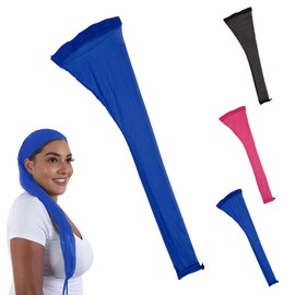 Hairweave Sleeve for Locs,Hair Weave Sleeve for Locs with Drawstring,Fashionable Design - Haircare for Wig,Extra Long Wig Breathable Stretchy with Elastic for Bun Faux Hair,For Black Women (Blue)