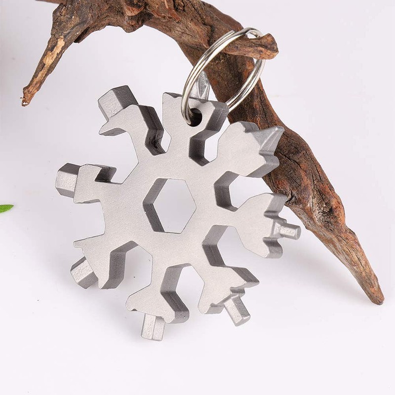18-in-1 Multitool Stainless Steel Bicycle Multifunctional Tool, Snowflake Multi Tool