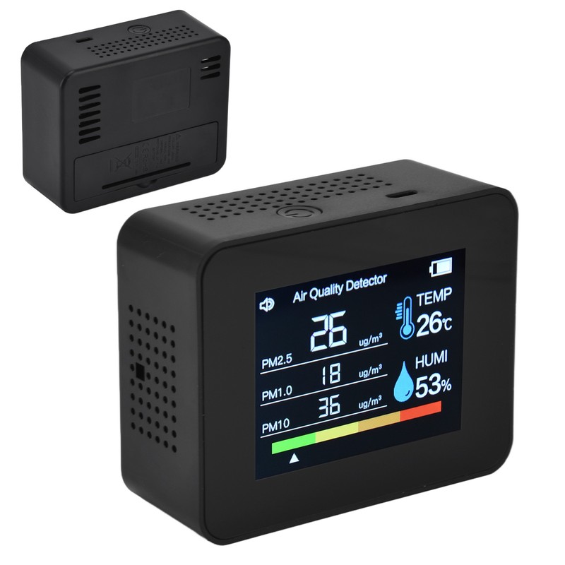 8 in 1 Air Quality Monitor with Gravity Sensor Carbon